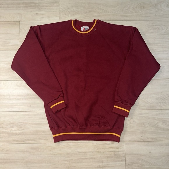 Other - Vtg Legends Athletics Varsity Sweatshirt Mens Medium USA Made Red Striped Cuffs